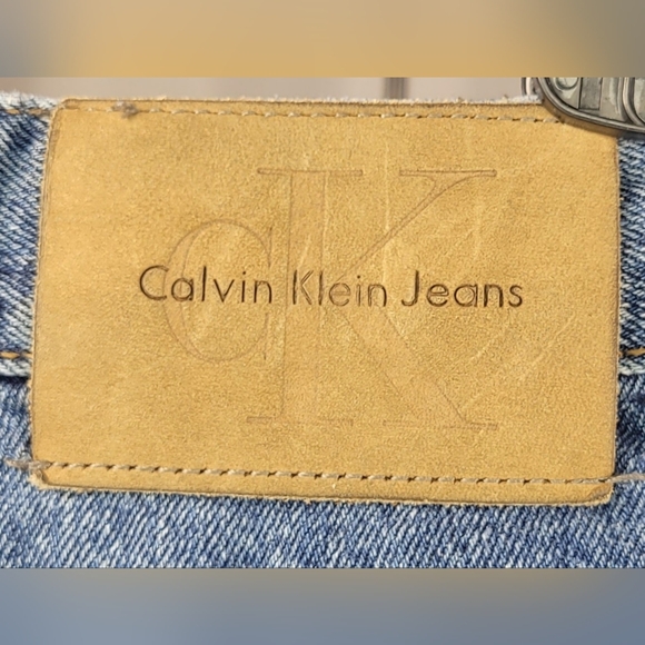 Calvin Klein Denim Shorts Women Size 8 Vintage 90s Mom Jean High Rise Blue - Picture 3 of 5